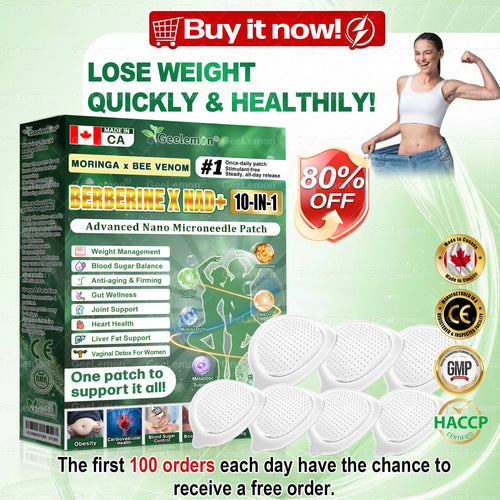 🇨🇦 𝑶𝒇𝒇𝒊𝒄𝒊𝒂𝒍 𝑺𝒕𝒐𝒓𝒆 | 🧑‍⚕️🩺 𝐆𝐞𝐞𝐋𝐞𝐦𝐨𝐧® Moringa · Berberine × NAD+ 𝟏𝟎-𝐢𝐧-𝟏 𝐀𝐝𝐯𝐚𝐧𝐜𝐞𝐝 𝐍𝐚𝐧𝐨 𝐌𝐢𝐜𝐫𝐨𝐧𝐞𝐞𝐝𝐥𝐞 𝐏𝐚𝐭𝐜𝐡 — 𝐎𝐧𝐜𝐞 𝐃𝐚𝐢𝐥𝐲, 𝐕𝐢𝐬𝐢𝐛𝐥𝐞 𝐑𝐞𝐬𝐮𝐥𝐭𝐬 𝐢𝐧 𝟕 𝐃𝐚𝐲𝐬