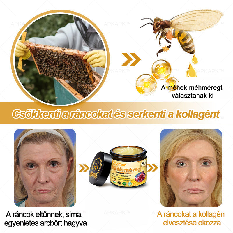 ΑΚΑPK®Méhméreg Átfogó Krém 🧑‍⚕️🧑‍⚕️ 🥇 Segít a bőrproblémák kezelésében, mint például: ráncok, hegek, pigmentációs foltok, striák, pattanások, pikkelysömör, ekcéma, bőrelváltozások, irritációk, gyulladások és egyéb bőrproblémák 🔥