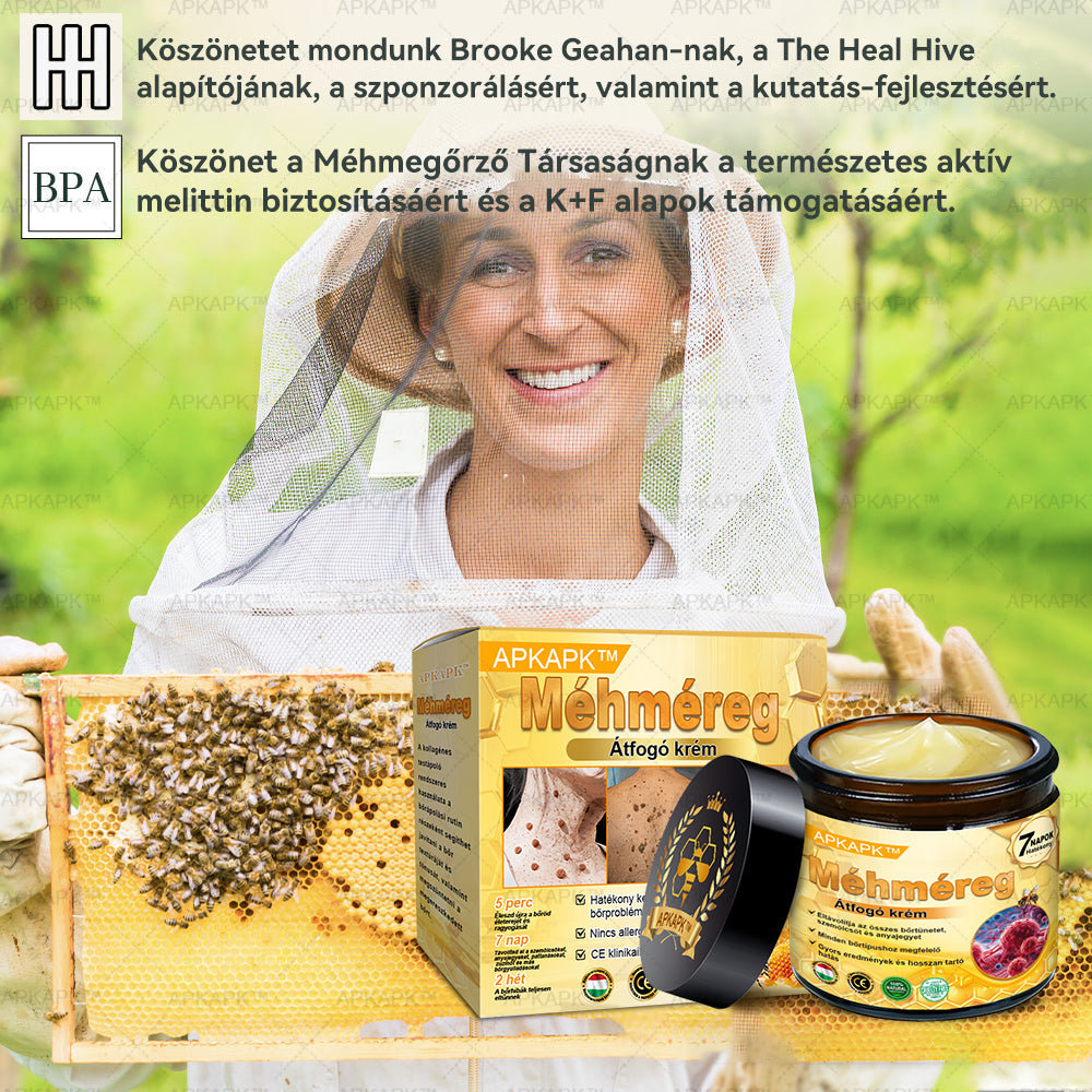 ΑΚΑPK®Méhméreg Átfogó Krém 🧑‍⚕️🧑‍⚕️ 🥇 Segít a bőrproblémák kezelésében, mint például: ráncok, hegek, pigmentációs foltok, striák, pattanások, pikkelysömör, ekcéma, bőrelváltozások, irritációk, gyulladások és egyéb bőrproblémák 🔥