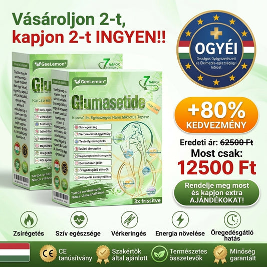 Szuper akció!🎉✨𝐆𝐞𝐞𝐋𝐞𝐦𝐨𝐧® Glumasetide 8 az 1-ben Nano Mikrotűs Tapasz – támogatás elhízás, megereszkedett bőr, vércukor-egyensúly, alvási apnoé, ízületi problémák és még sok más esetén | Korlátozott idejű kedvezmény, látható változás akár 7 nap alatt!