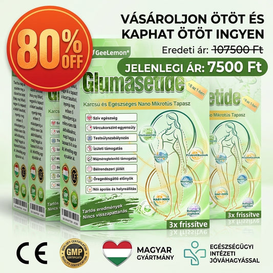 Szuper akció!🎉✨ 𝐆𝐞𝐞𝐋𝐞𝐦𝐨𝐧® Glumasetide 8 az 1-ben Nano Mikrotűs Tapasz fogyáshoz – napi 1x ✅ Segít a túlsúly csökkentésében, a megereszkedett bőr feszesítésében és az általános egészség javításában már 7 napon belül!✨